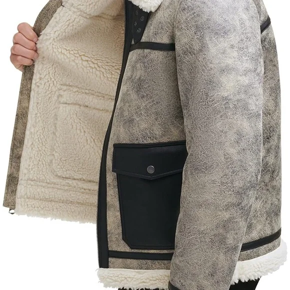 Levi’s Men's Shearling Aviator Jacket - Picture 5 of 11